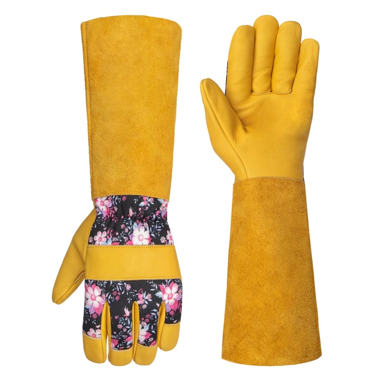 Floral Long-Cuff Garden Gloves