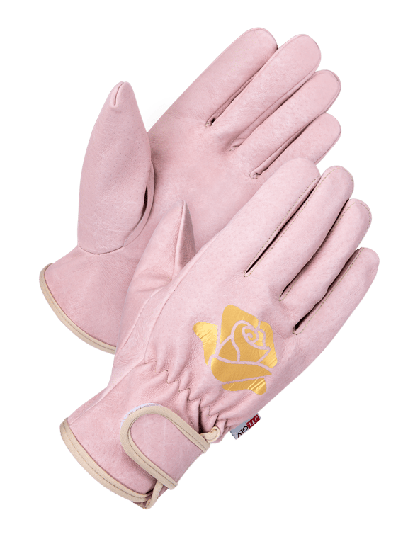 Rose Print Pigskin Garden Gloves